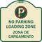 Signmission Loading Zone Zona De Cargamento W/ No Parking Heavy-Gauge Aluminum Sign, 18" x 18", TG-1818-23882 A-DES-TG-1818-23882 - alternate 1